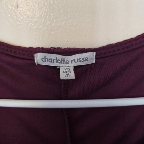 Charlotte Russe Purple Sheath Long Sleeve Dress - Picture 2 of 3